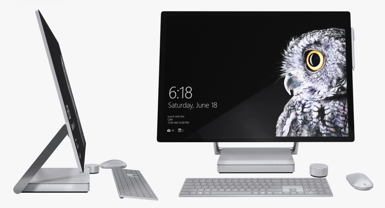 3D All in One PC Microsoft Surface Studio model