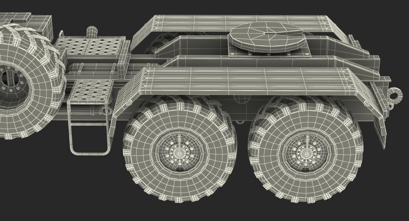 3D Military Truck BAZ 64022 Rigged