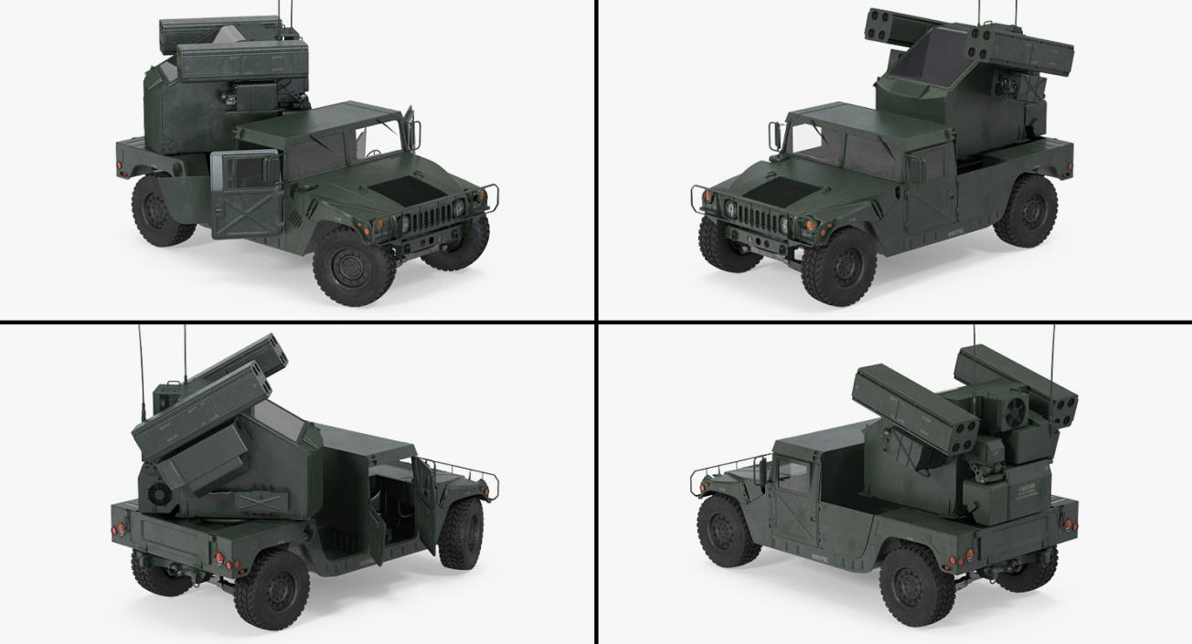 HMMWV M998 Equipped with Avenger 3D