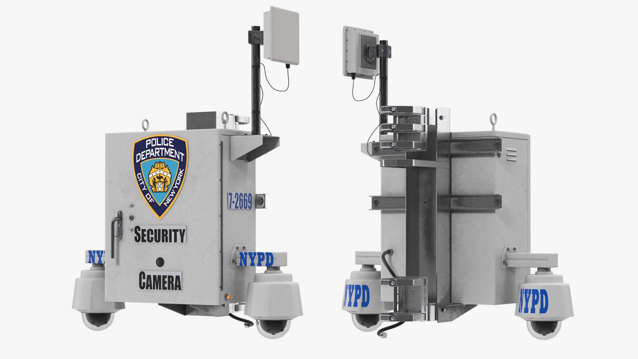 NYPD Street CCTV Surveillance Cameras 3D