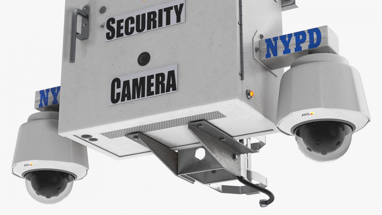 NYPD Street CCTV Surveillance Cameras 3D
