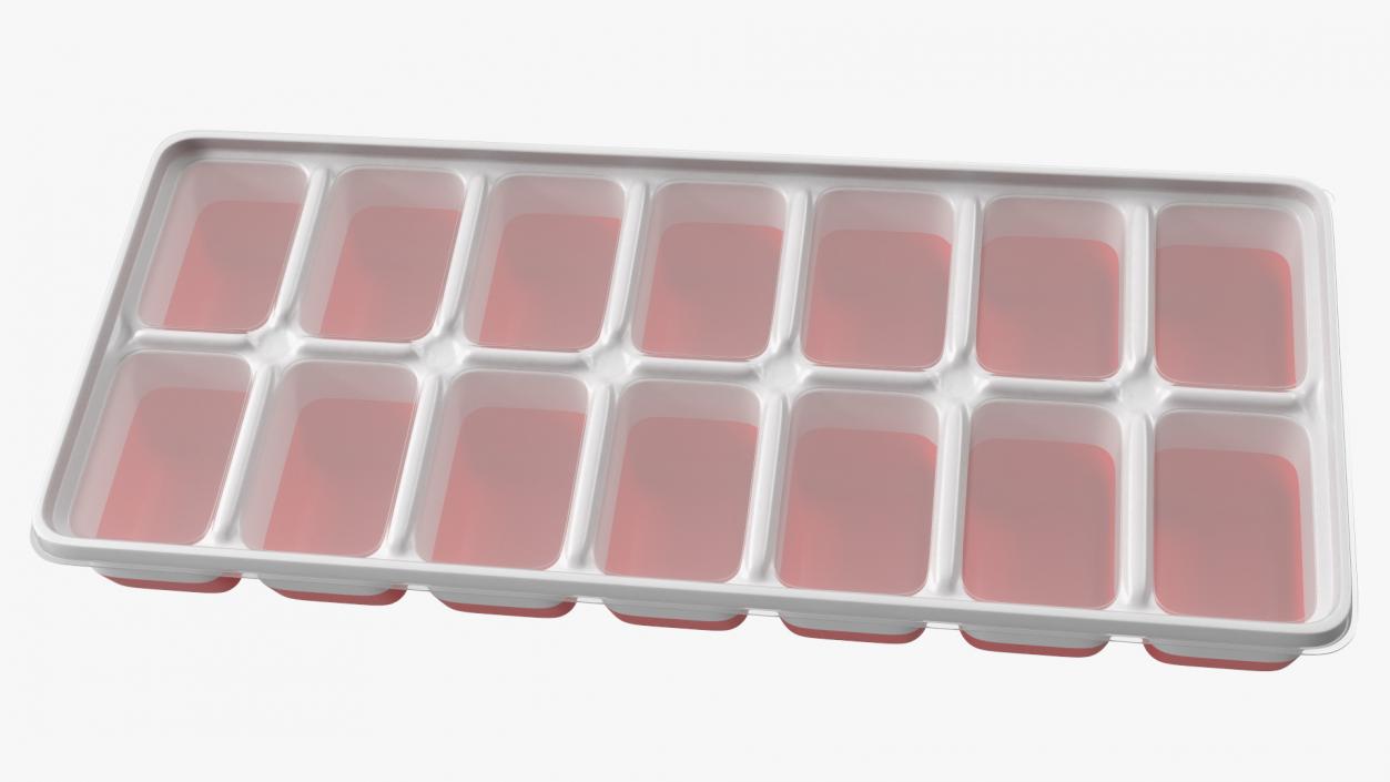 3D Silicone Ice Tray Red