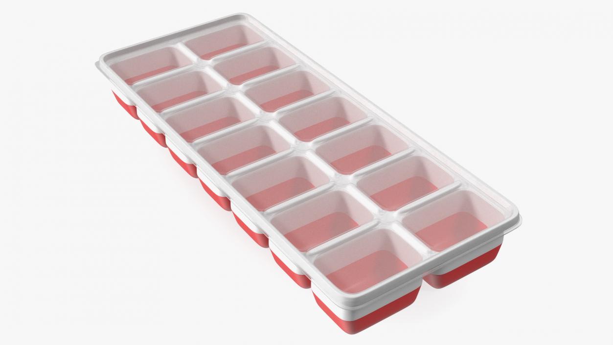 3D Silicone Ice Tray Red