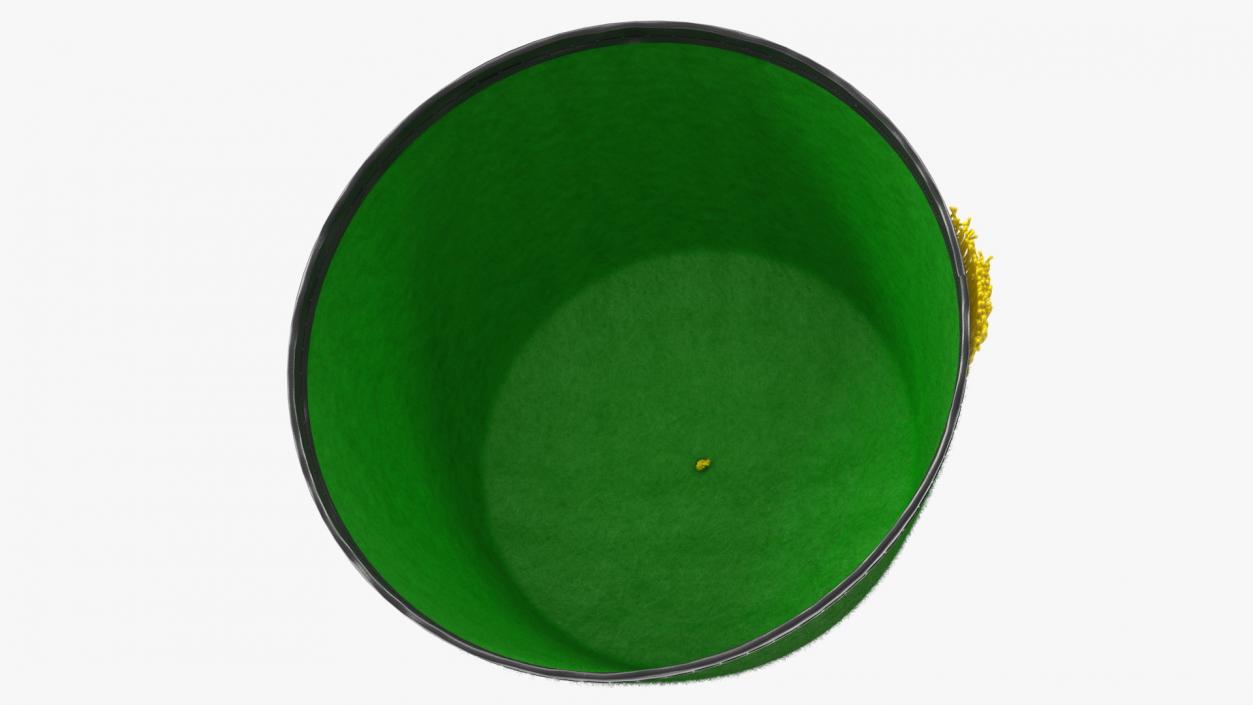 3D model Traditional Arabic Green Fez Hat With Yellow Tassel Fur