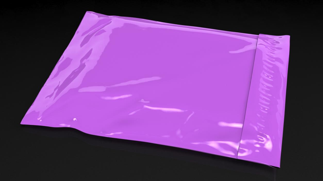 3D model Poly Mailer Plastic Bag Pink Closed