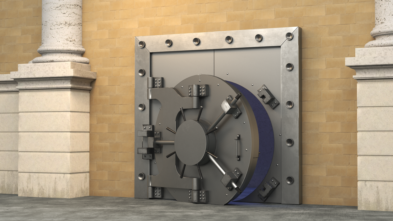 3D Round Bank Vault Door