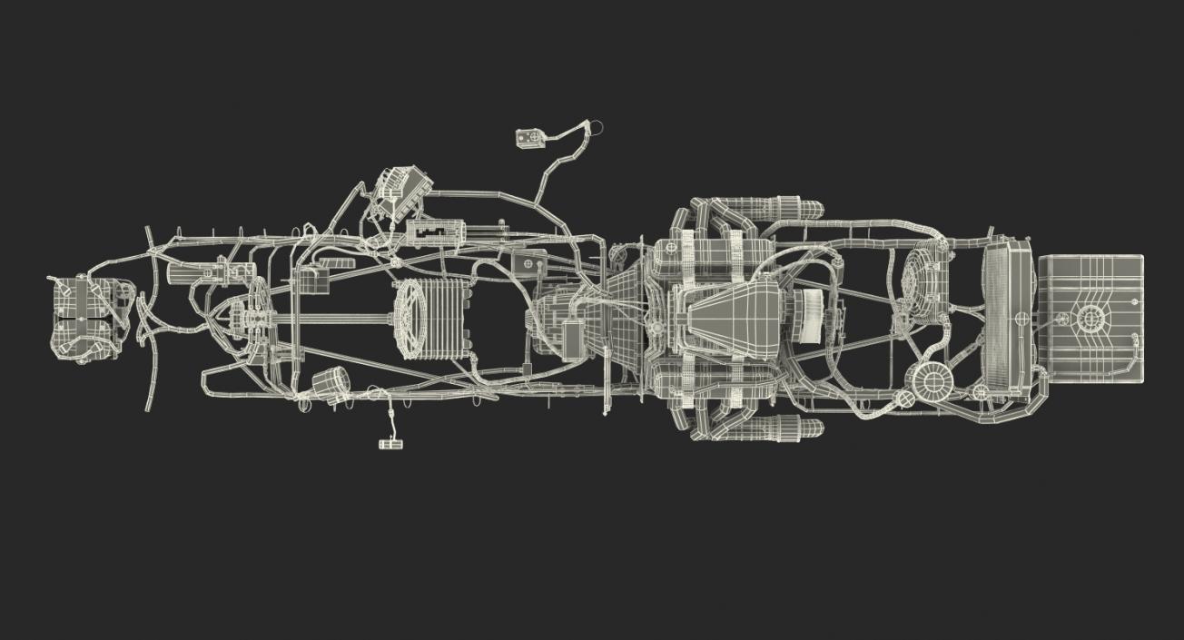 3D model Monster Truck Bigfoot Engine System