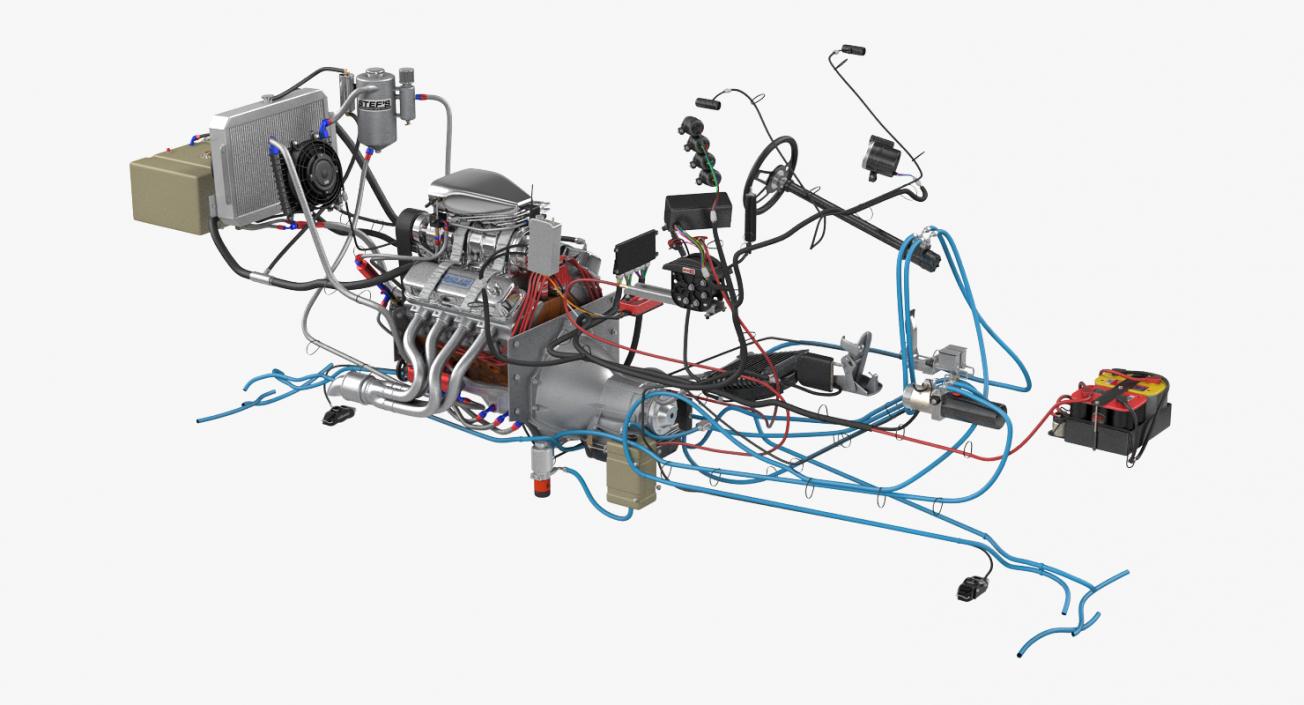 3D model Monster Truck Bigfoot Engine System