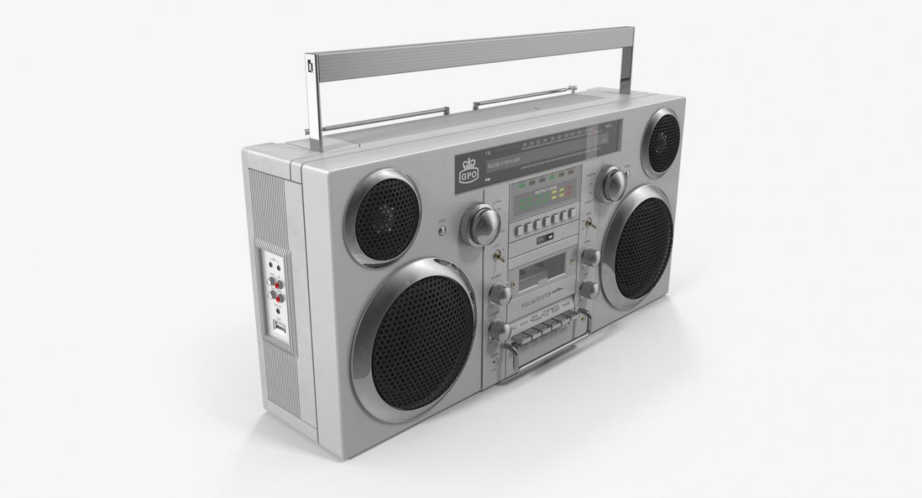 3D GPO Retro Portable Boombox