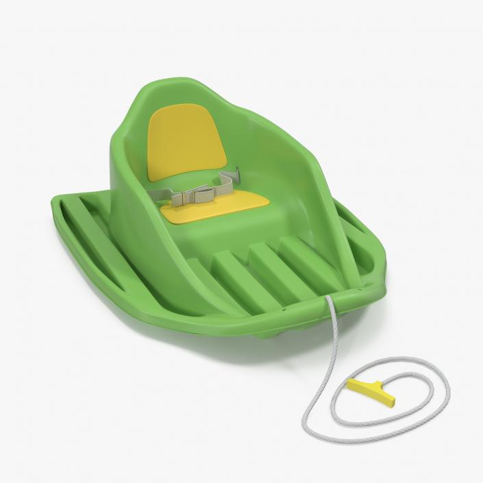 3D model Baby Sled Green