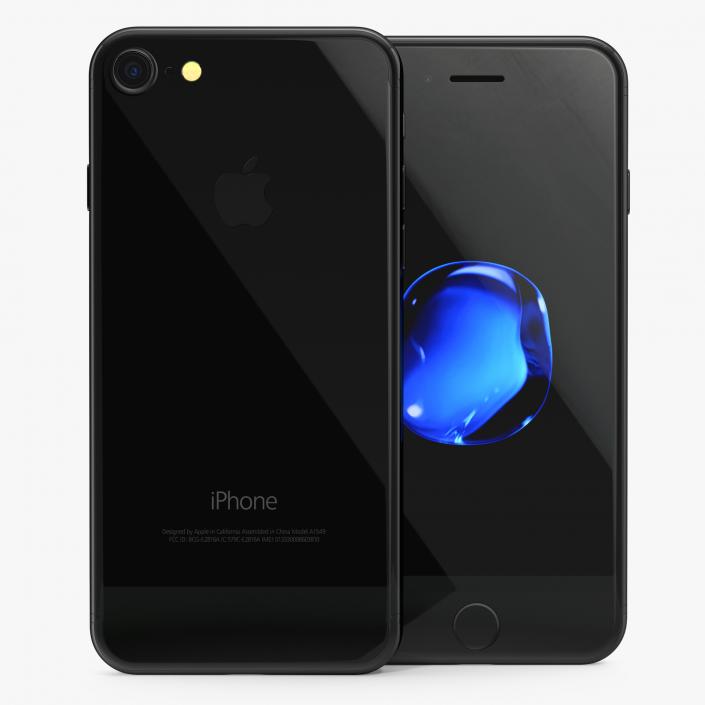 3D IPhone 7 Jet Black model