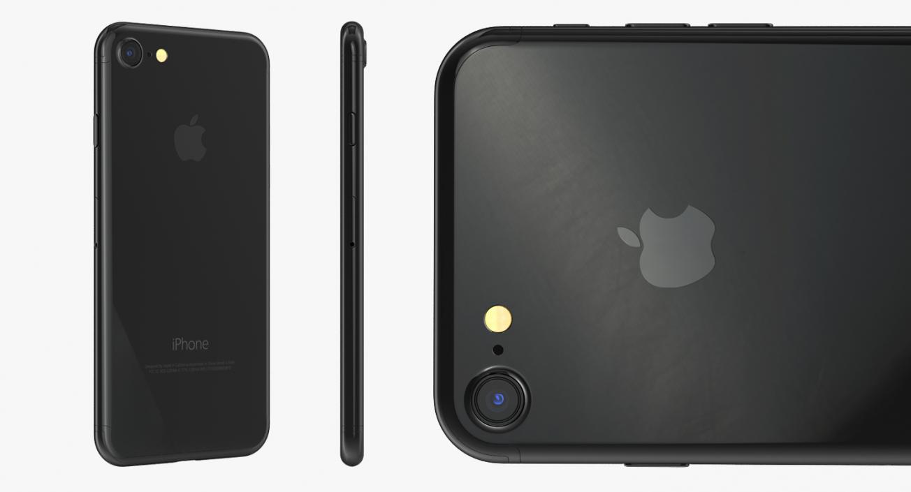 3D IPhone 7 Jet Black model
