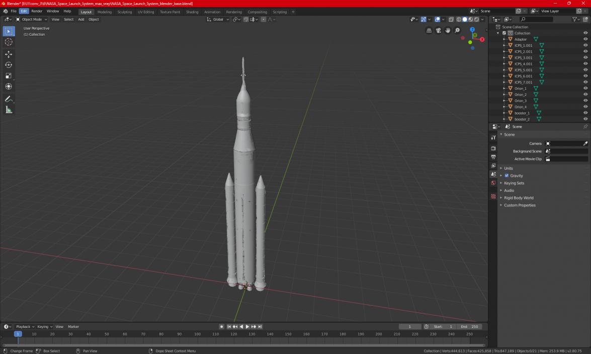 NASA Space Launch System 3D model