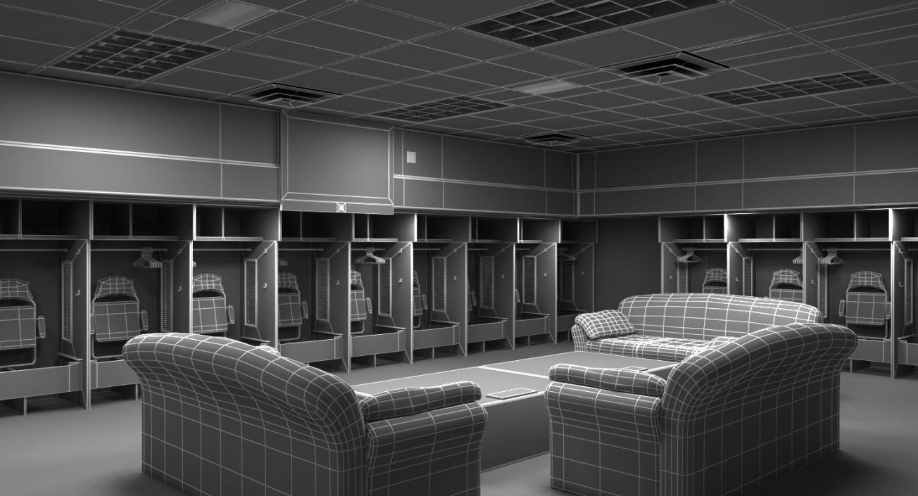 3D model Baseball Locker Room
