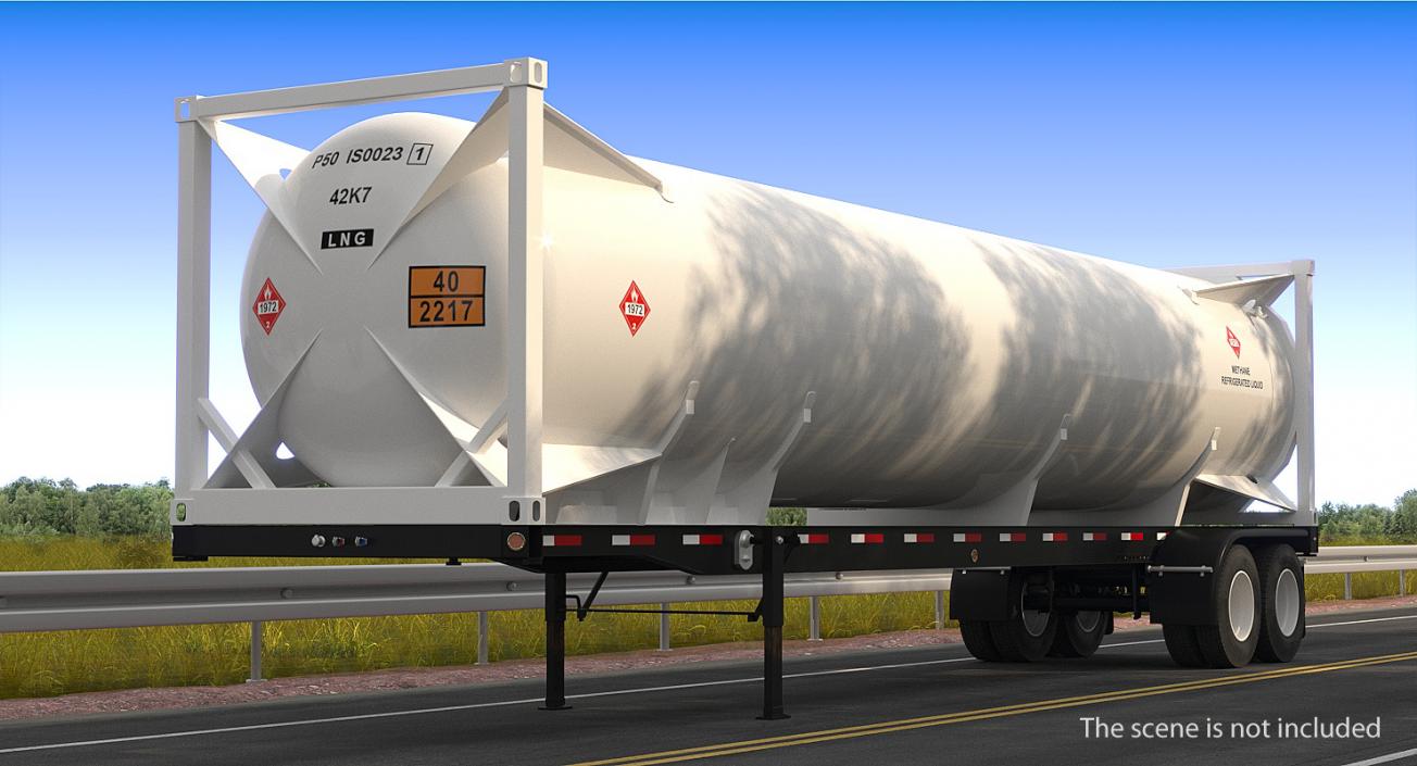 3D model Gas Tank LNG Trailer