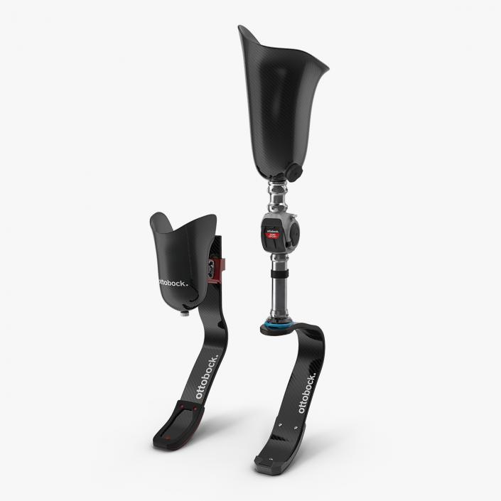 Above Knee and Below Knee Fitness Prosthetics Set 3D model