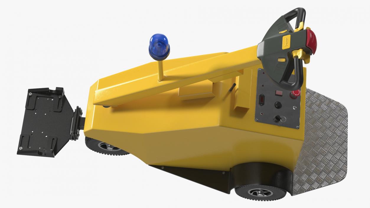3D model Yellow Electric Trolley Cart Pusher