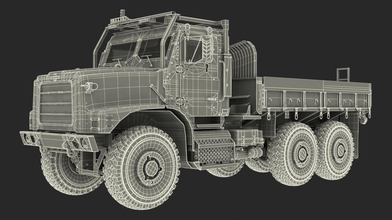 3D OshKosh MTVR MK23 6x6 Cargo Truck model
