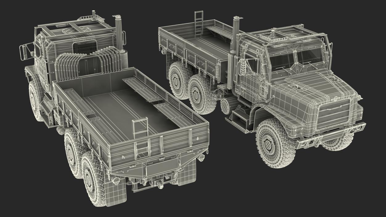 3D OshKosh MTVR MK23 6x6 Cargo Truck model