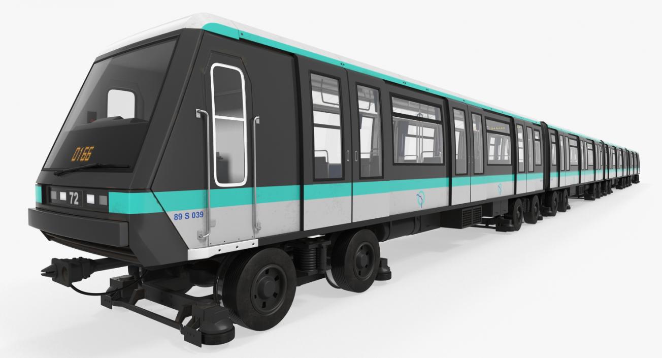 3D Paris Subway Train MP 05 Rigged