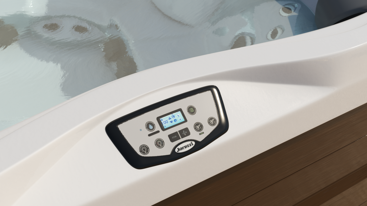 3D Jacuzzi J 335 Hot Tub Brown with Water model