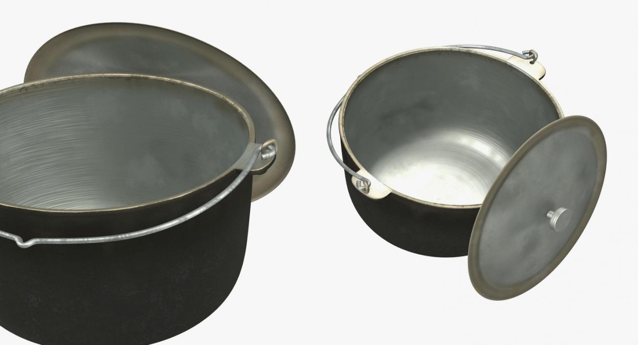 Camping Hanging Pot Used 3D model