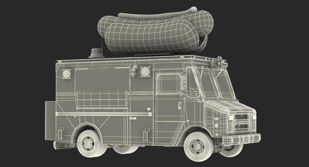 3D model Hot Dog Truck Rigged