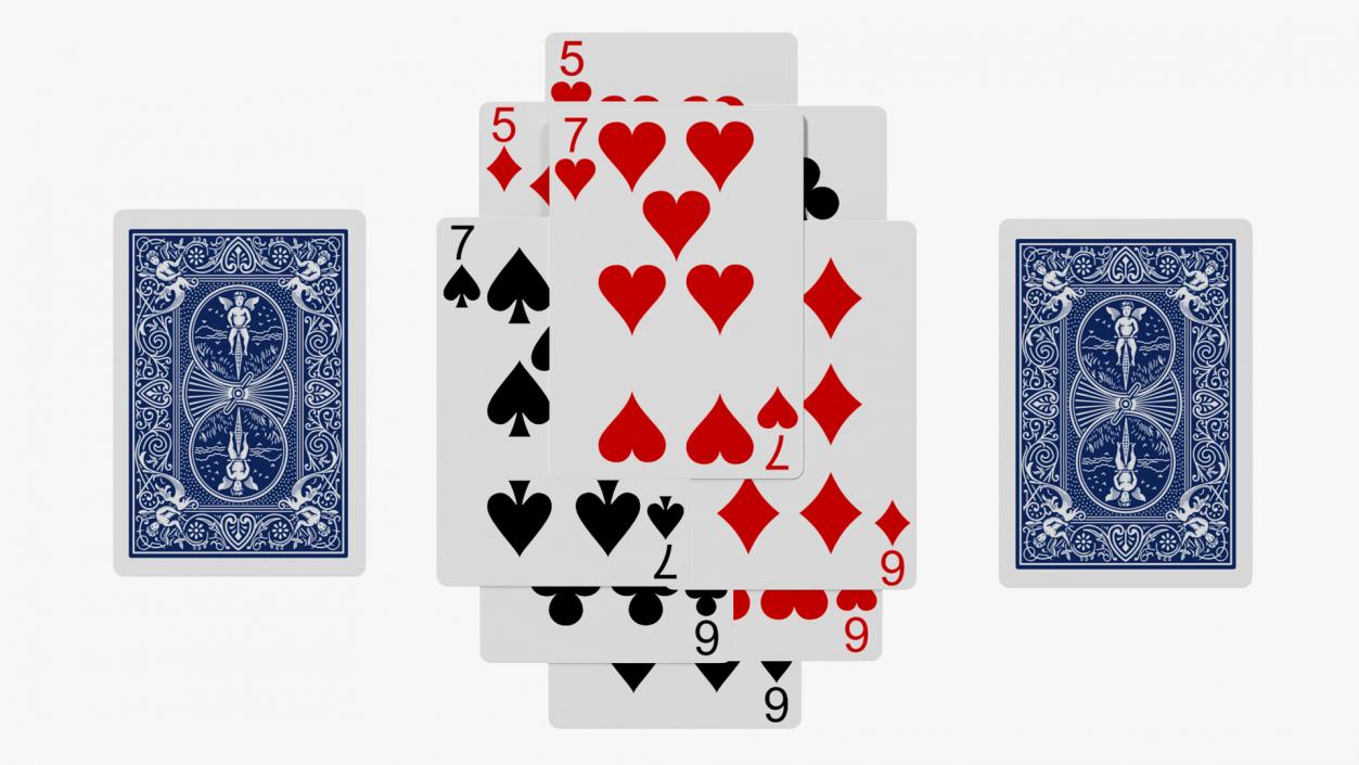 3D Full Deck of Playing Cards