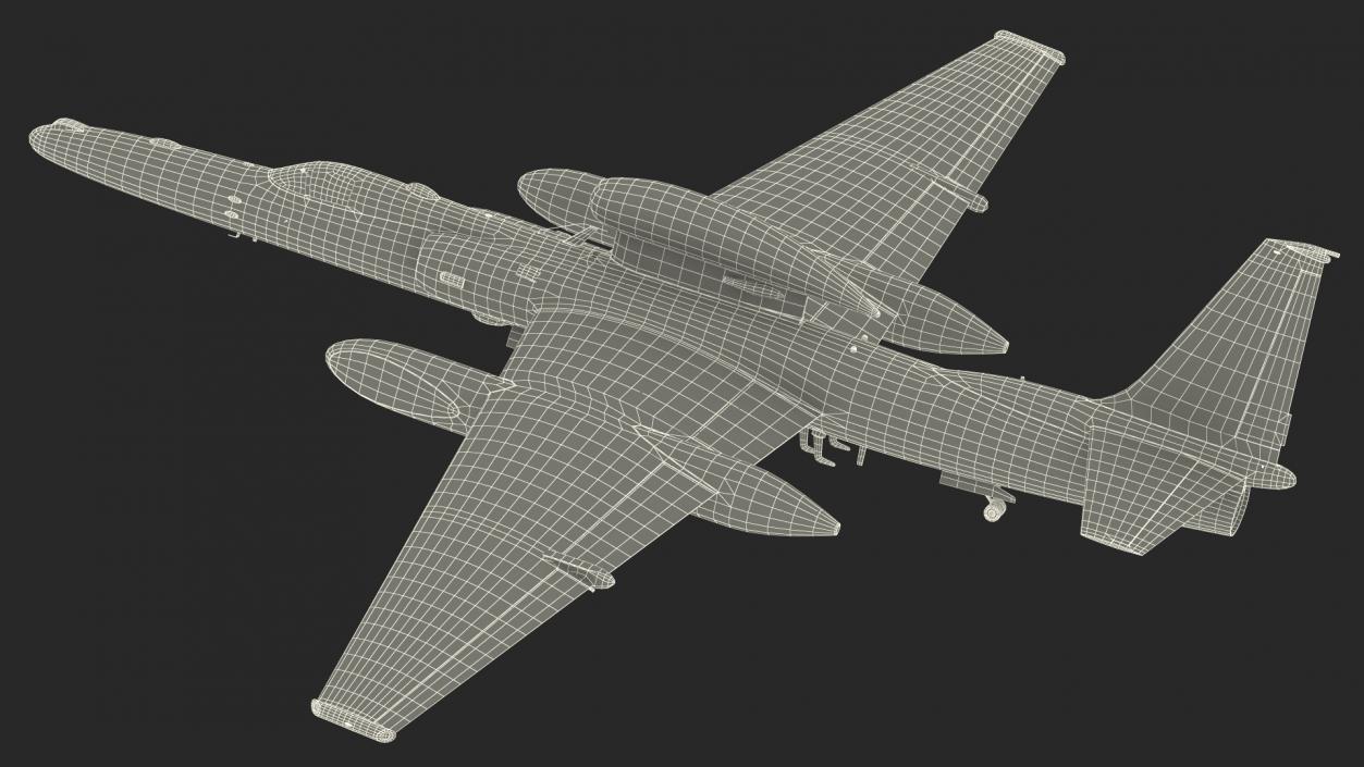 3D Aircraft Lockheed U2 Dragon Lady Simple Interior model