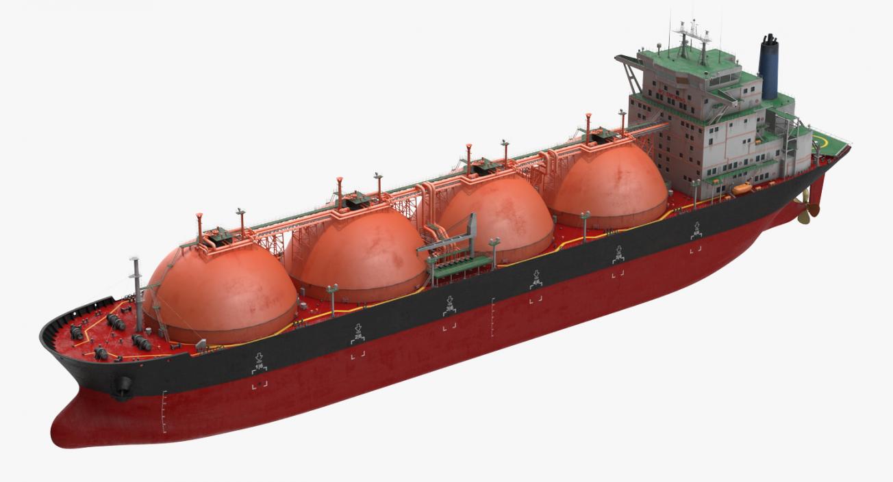 Gas Carrier Ship Generic 3D model