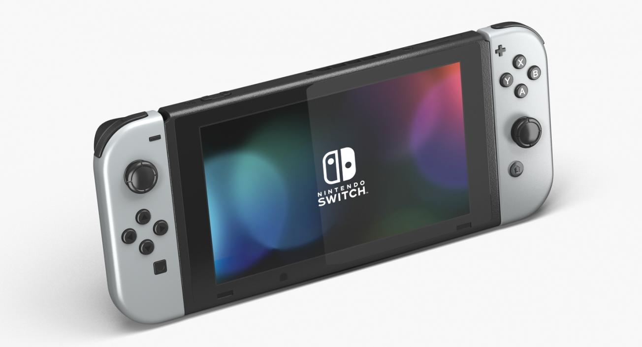 3D Nintendo Switch with Gray Joy Con model