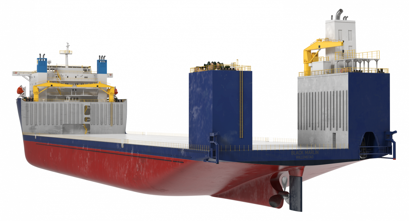 Heavy Lift Vessel Rigged 3D model