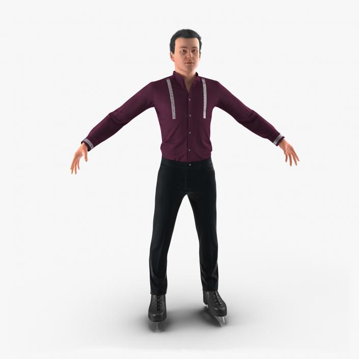 3D Male Figure Skater model