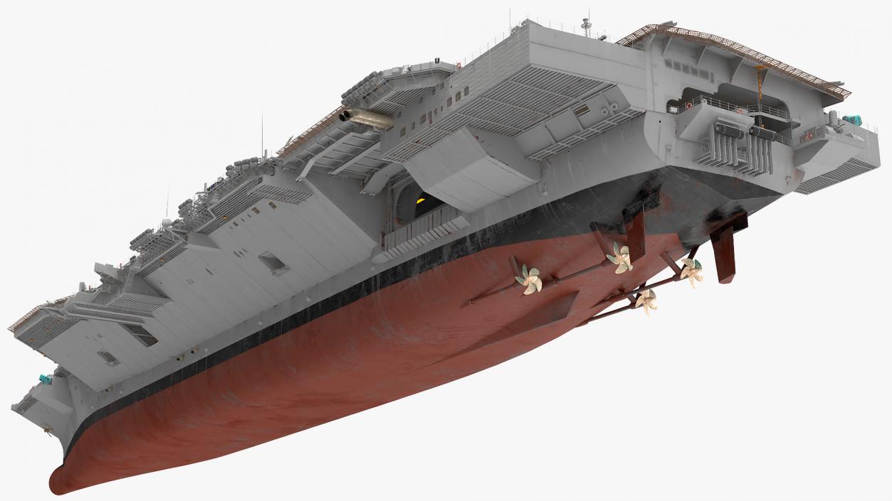3D USS Gerald Ford CVN 78 Rigged for Modo model