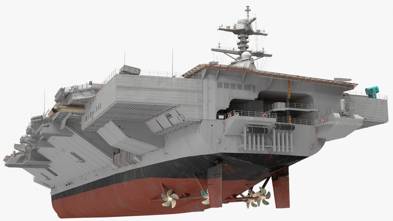 3D USS Gerald Ford CVN 78 Rigged for Maya model