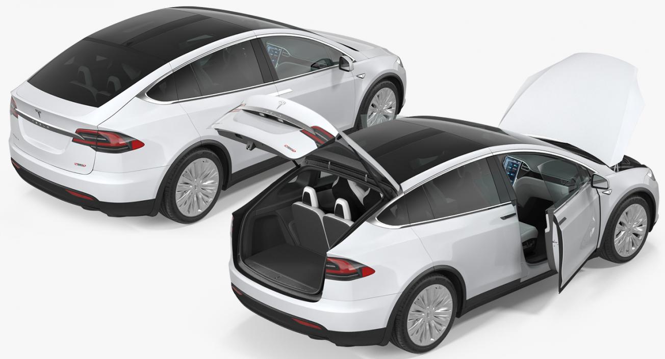 3D Tesla Model X 100D 2017 model