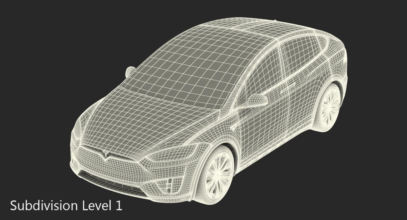 3D Tesla Model X 100D 2017 model