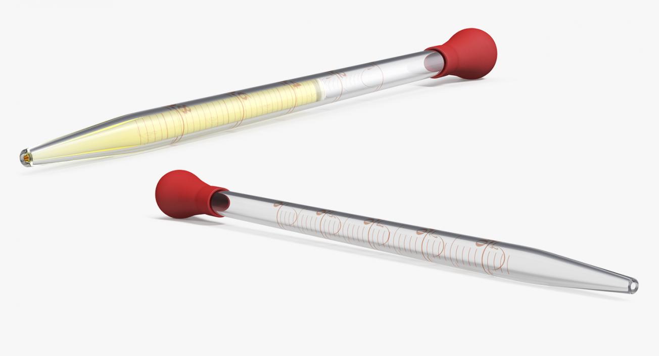 3D Pipette with Yellow Liquid