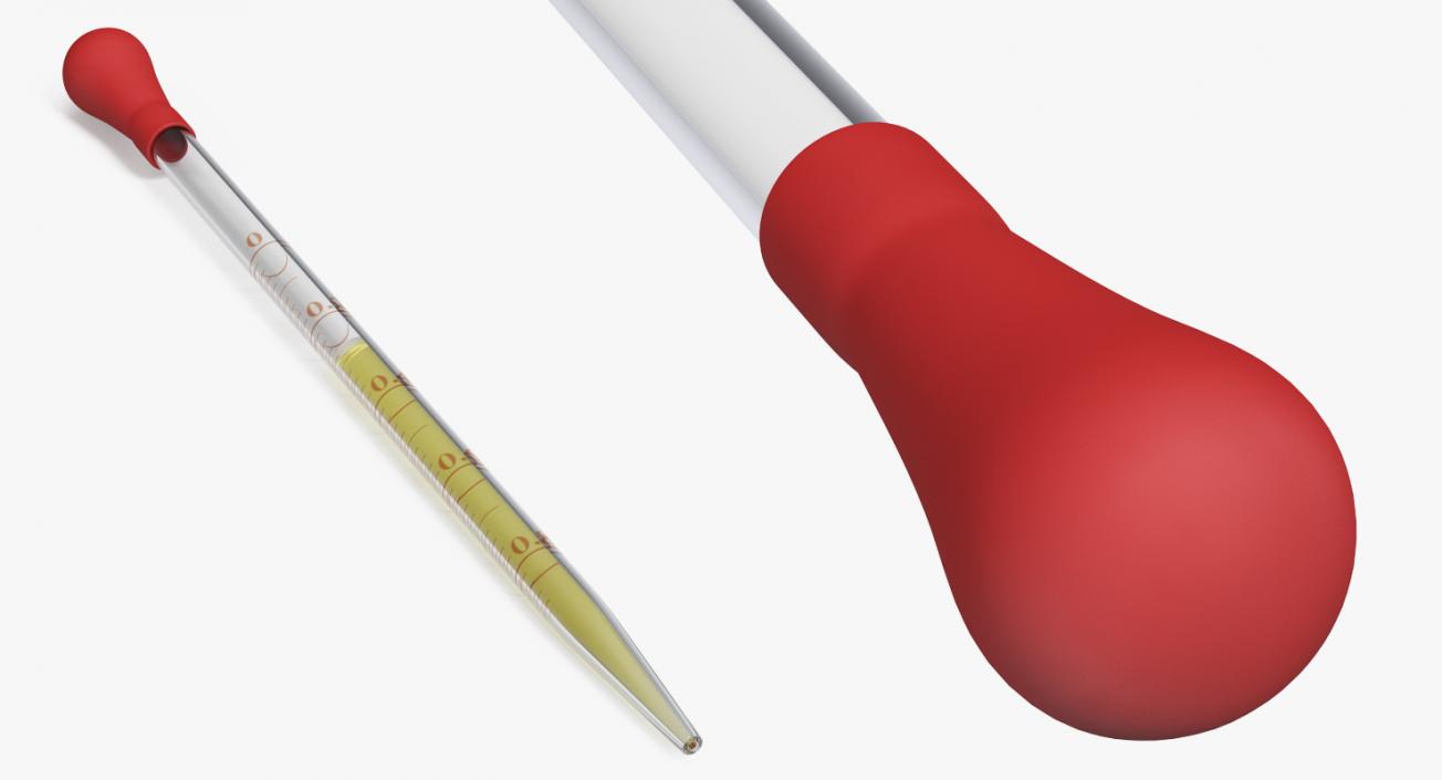 3D Pipette with Yellow Liquid