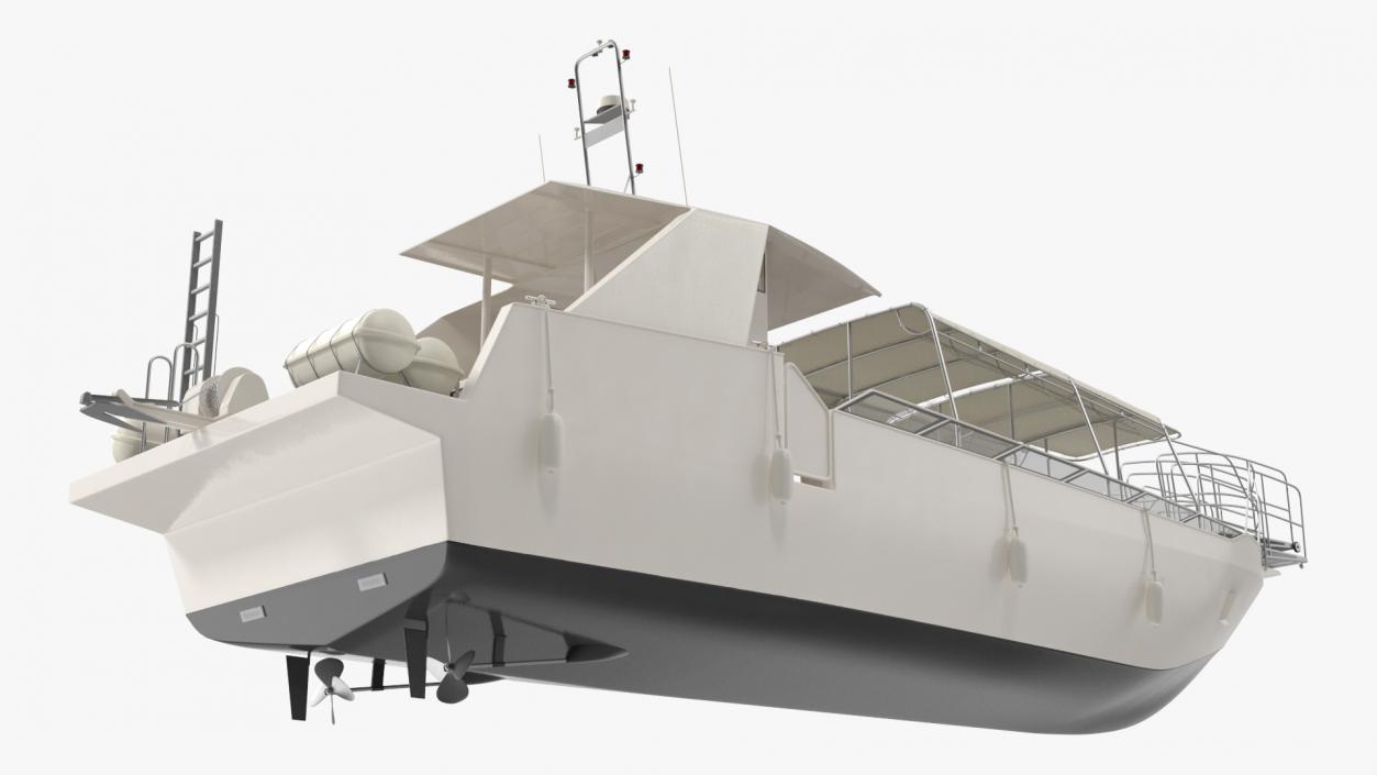 3D model Excursion Boat White
