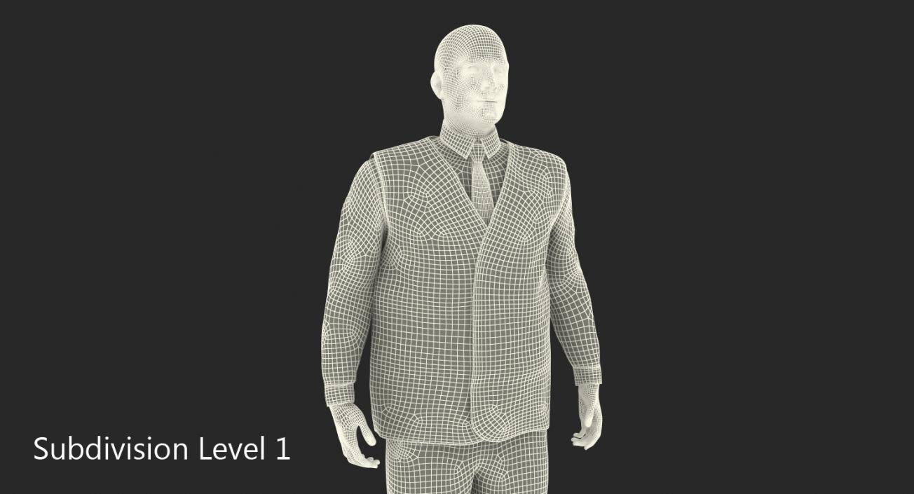3D model Construction Architect in Yellow Safety Jacket Standing Pose