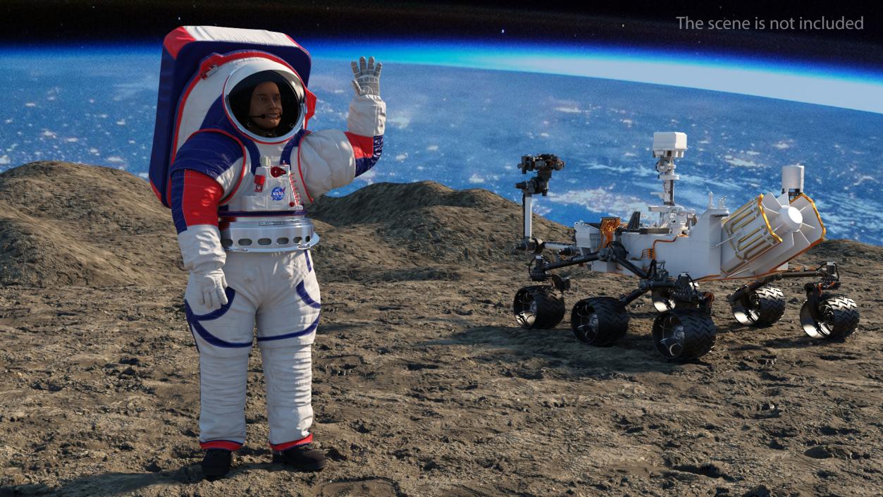 Spacesuit NASA Astronaut xEMU Greetings Pose 3D model