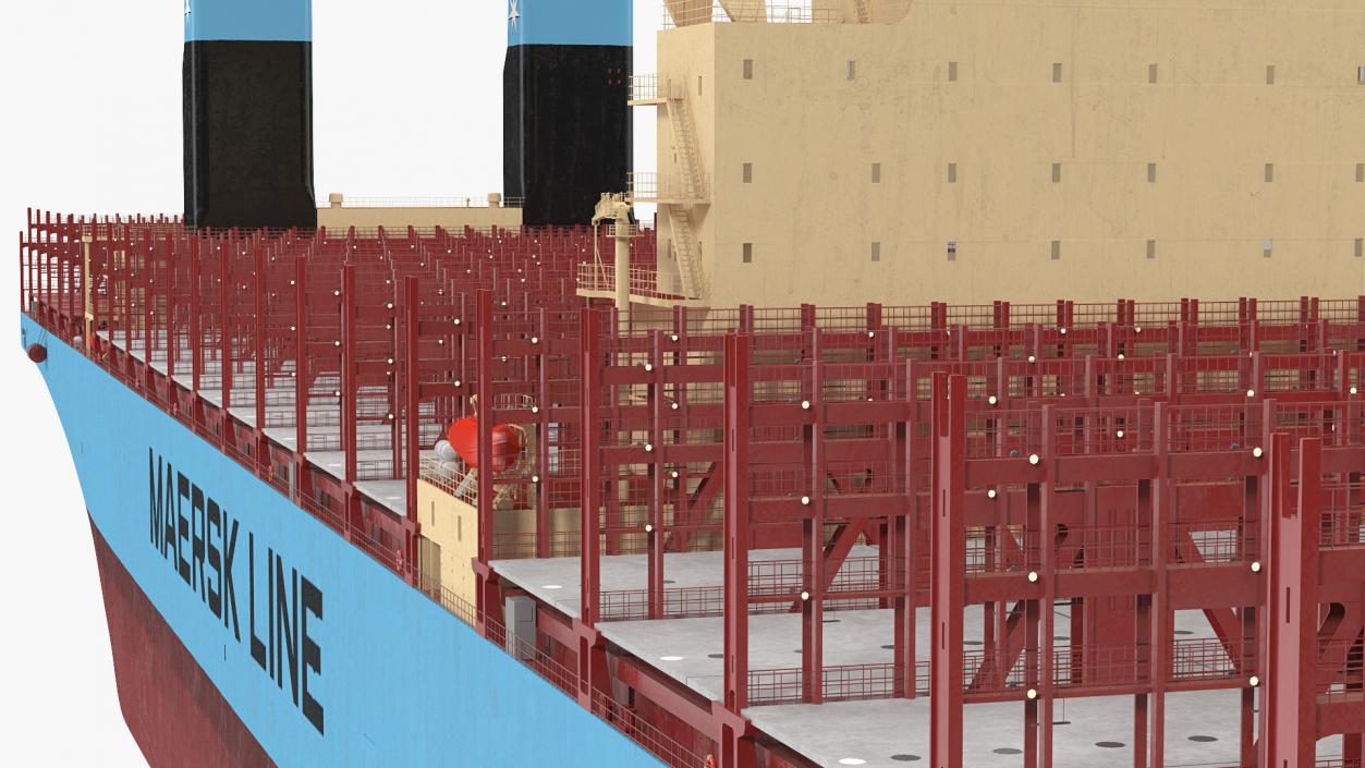 3D Maersk McKinney Moller Container Ship Empty model