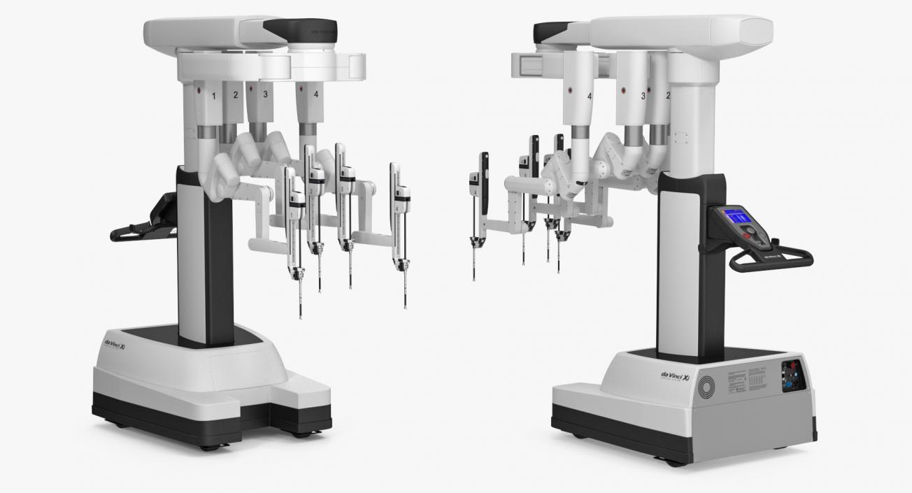 3D Full Da Vinci Surgical System Rigged