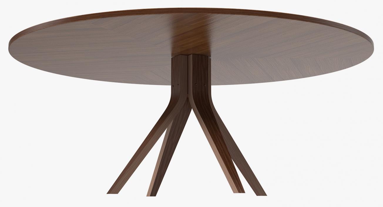 3D Round Dinner Table model