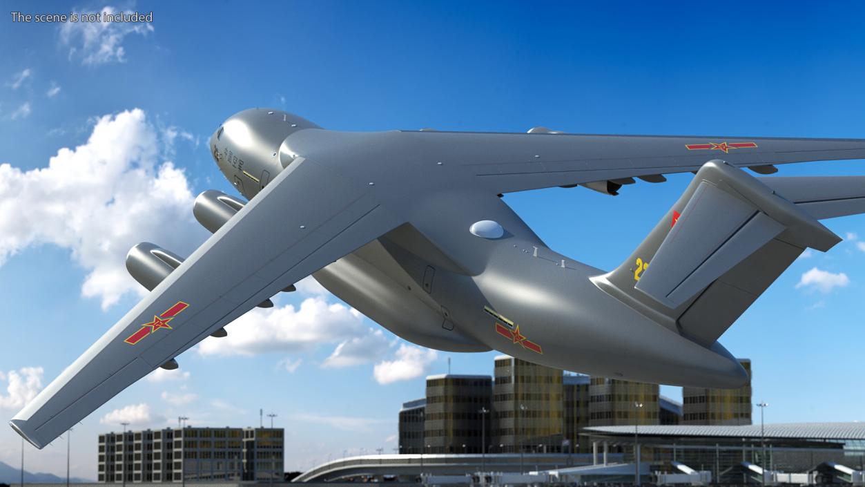 Xian Y20 Transport Aircraft Flight 3D model