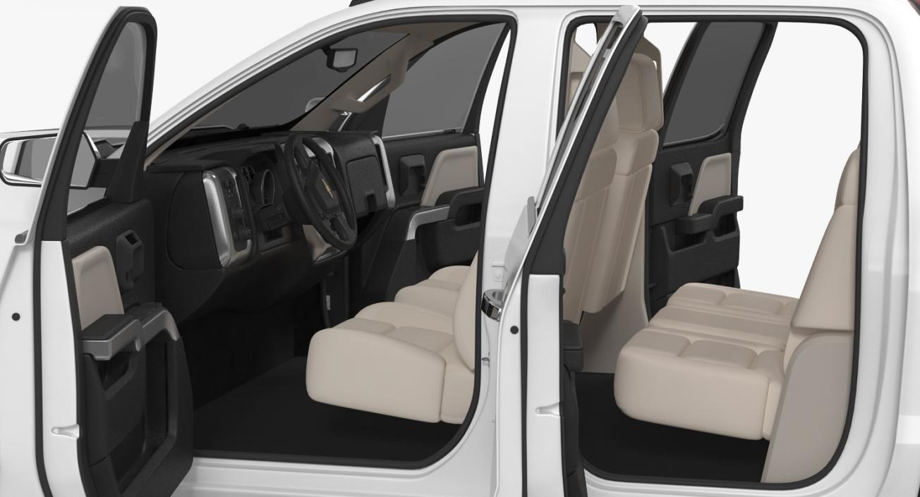 3D model Chevrolet Silverado 2015 Simple Interior