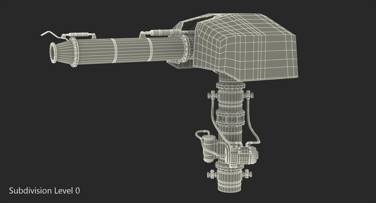 3D model Fire Fighting Water Gun Rigged