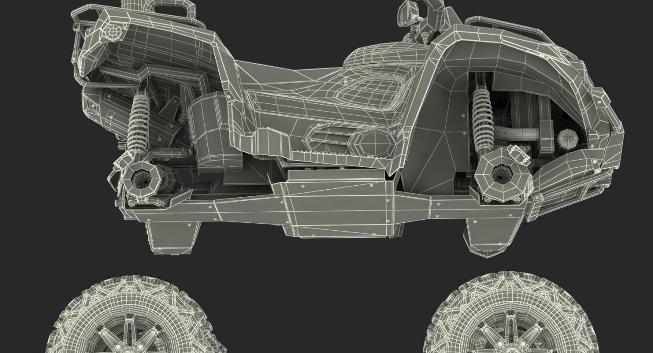 3D ATV Four Wheeler Bike Generic Rigged