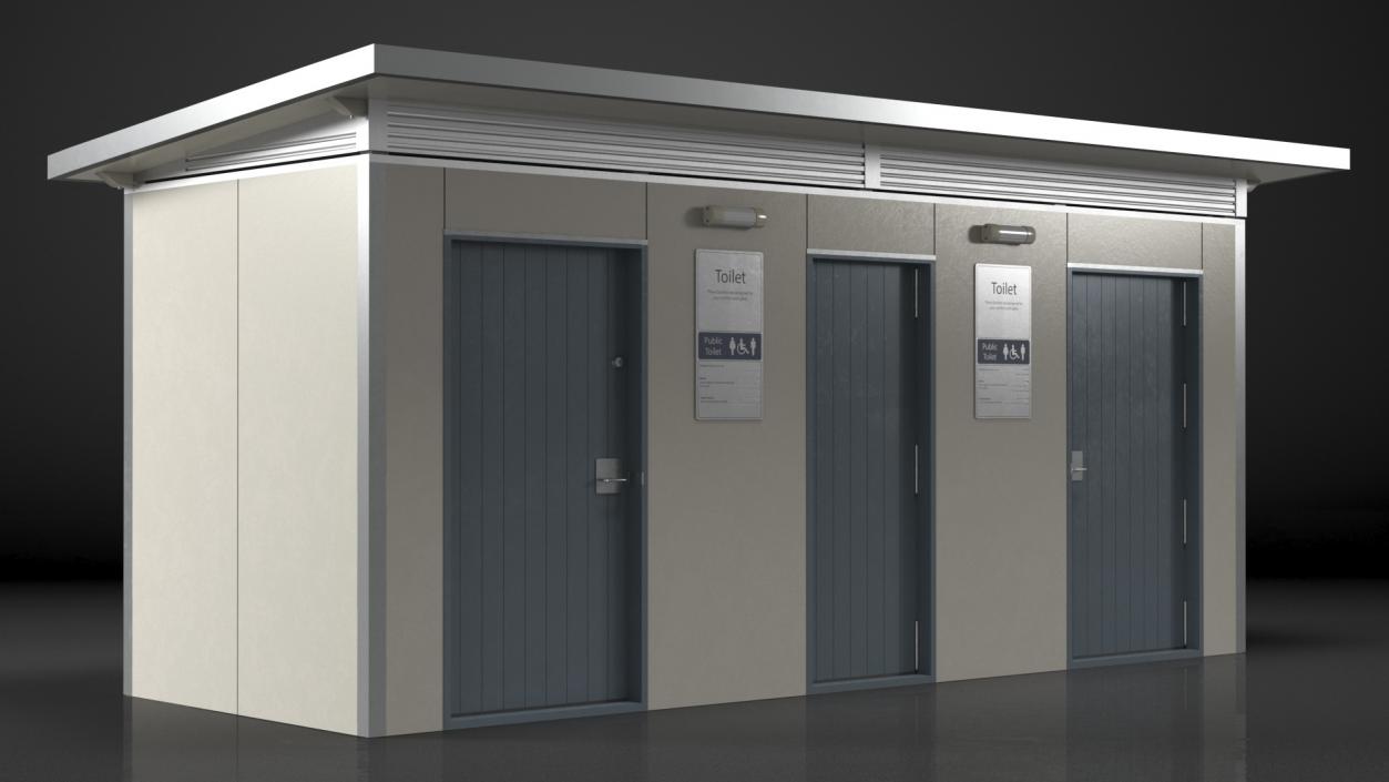 Public Restroom Building 3D model